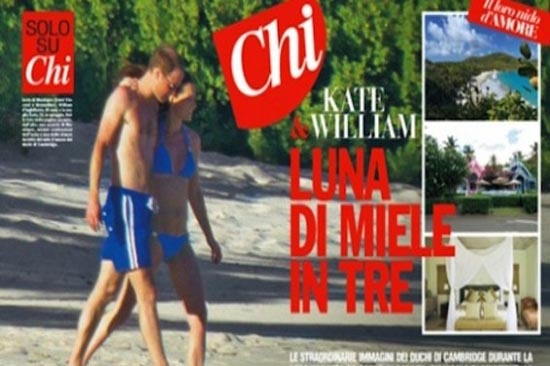 Kate Middleton aparece en bikini y embarazada