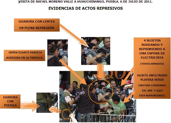 SME niega agresiones a RMV en Huauchinango; a ellos los golpearon