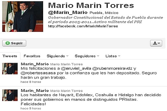 Marín: mientras lo vinculan con narco, él felicita al PRI
