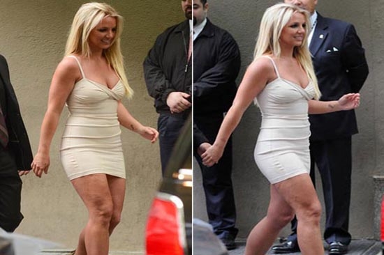 Britney Spears presume su celulitis