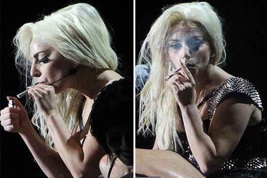 Lady Gaga fumó marihuana durante concierto