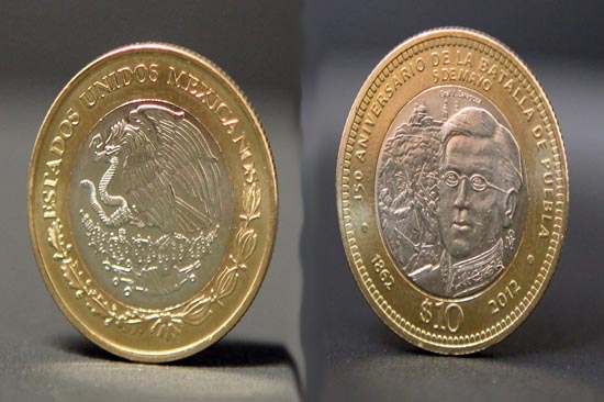 Con cuatro meses de retraso sacan moneda conmemorativa de 5 de Mayo