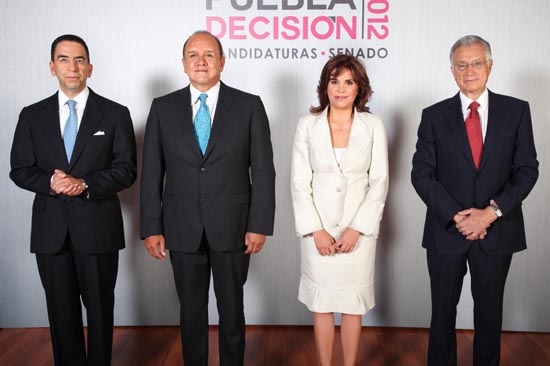 Debate de candidatos al Senado por Puebla: atrapados por su pasado priísta