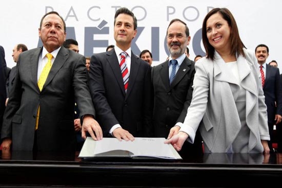 PRI, PAN, PRD y Peña firman Pacto por México