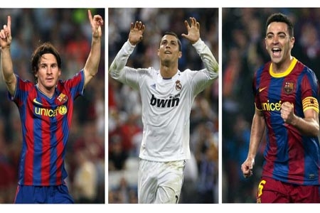 Messi, Ronaldo y Xavi, por el Balón de Oro 2011