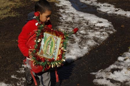 Los peregrinos y su recorrido a la Basílica de Guadalupe