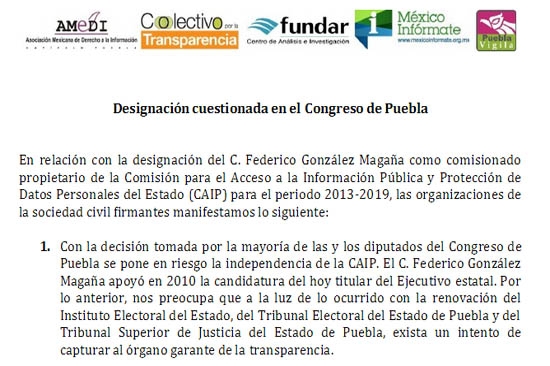 ONG´s censuran a Moreno Valle por apoderarse de la CAIP