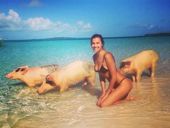 Irina Shayk se rodea de puercos en Instagram
