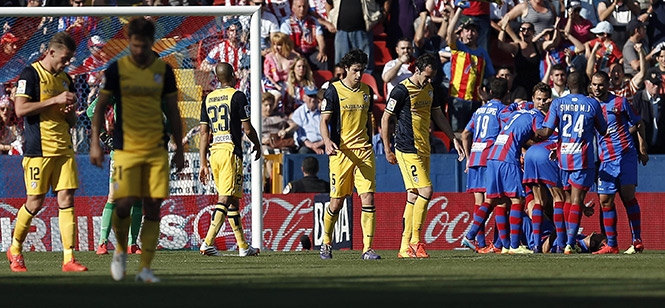 Atlético de Madrid cayó 2-0 ante Levante