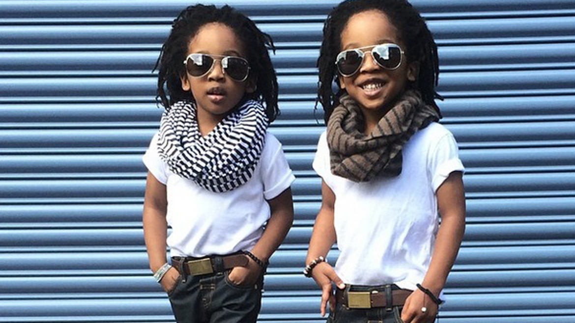 Gemelos de Lenny Kravitz, íconos de la moda en Instagram
