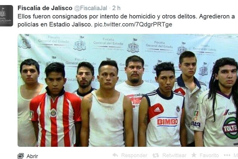 Captura policía de Jalisco a porristas que agredieron a policías