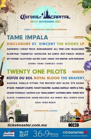 Corona Capital 2021 presenta su cartel de bandas participantes