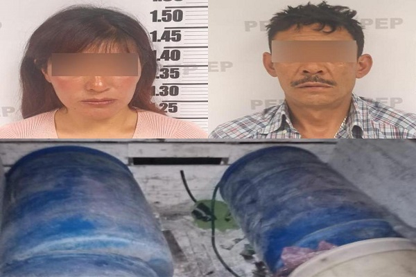 Pareja huachicolera del grupo delictivo de “El Moco” es detenida en Aquixtla