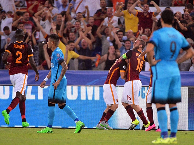 Barcelona sólo alcanzó igualada 1-1 ante Roma en la Champions