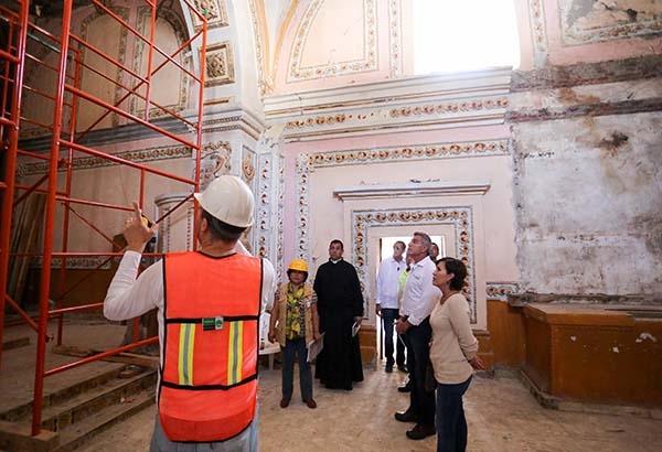 Rosario Robles y Tony Gali supervisan avances de reconstrucción en Puebla