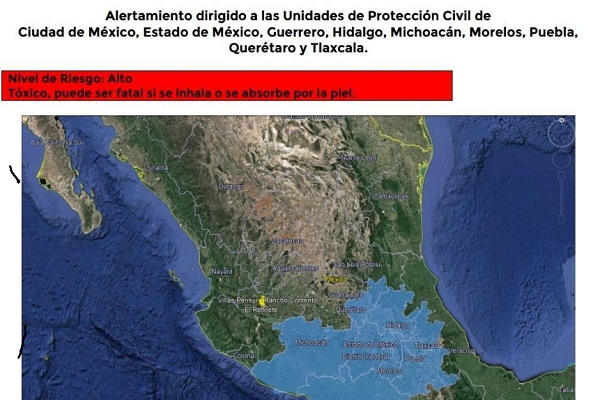 Alerta en Puebla y ocho estados más por robo de cargamento de sosa cáustica líquida