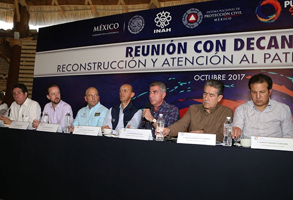 Tony Gali garantiza reconstrucción de recintos religiosos dañados por el sismo