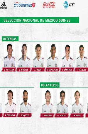 Estos son los convocados a la selección mexicana para el Preolímpico de Concacaf