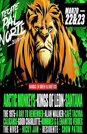 Presentan cartel de Tecate Pa’l Norte 2019