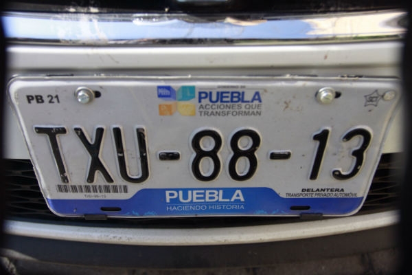 Reemplacamiento gratis en Puebla a partir del 15 de abril