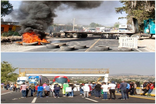 Ejidatarios de Tlahuapan cierran autopista y federal a México casi 8 horas; exigen pago por expropiación