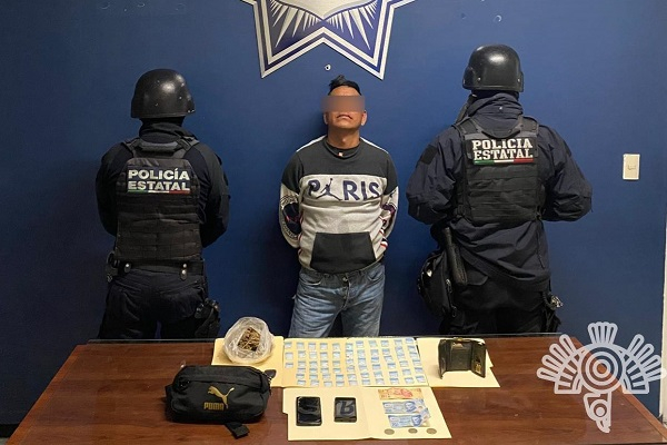 SSP aseguró a integrante de “Los Robin Hood”; vendedores de droga en Puebla