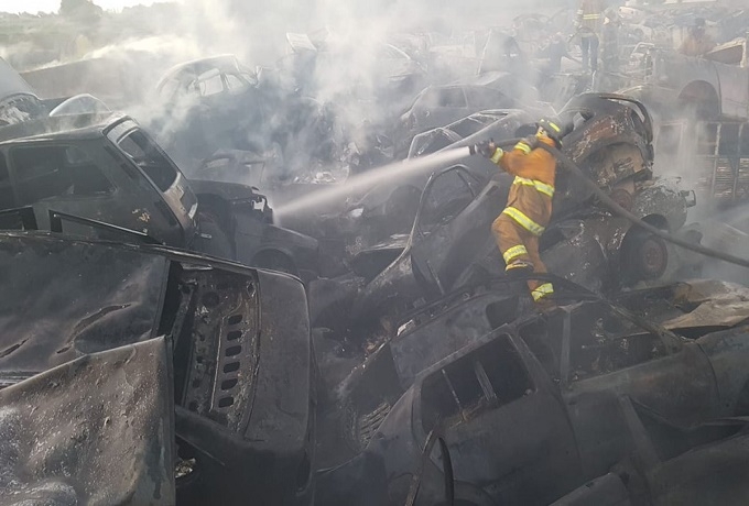 FOTOS: Se registra nuevo incendio en corralón, ahora fue en Tepeaca