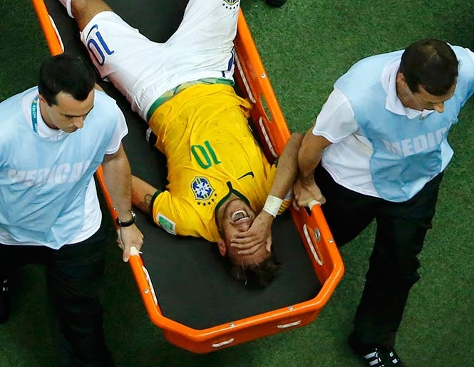 Neymar se fracturó y está fuera del Mundial