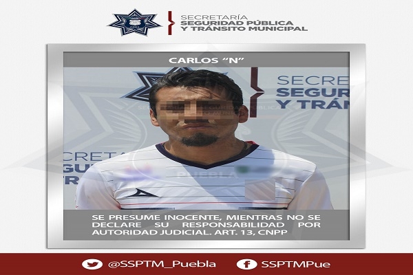 Robaba pertenencias a futbolistas de Xonaca, fue capturado por la policía