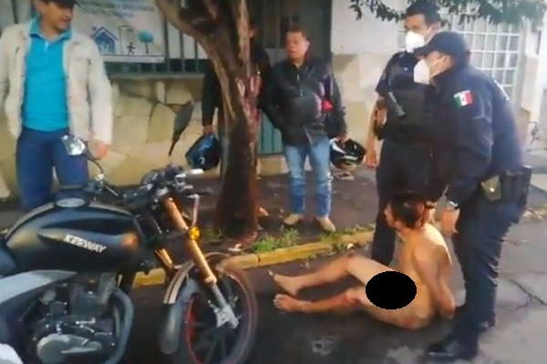 Sujeto acosaba a mujeres desnudo; fue asegurado en la colonia Belisario Domínguez