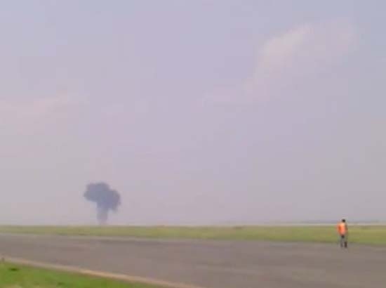 VIDEO: Captan choque de dos aviones en Feria Aeroespacial