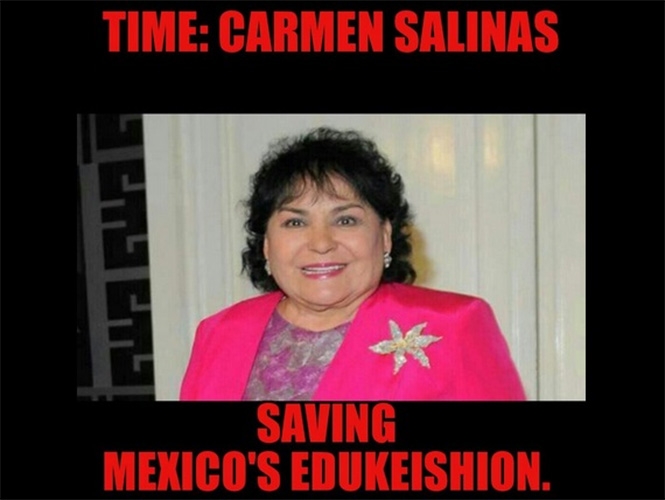 Se burlan del SNTE por nombrar a Carmen Salinas embajadora de la educación