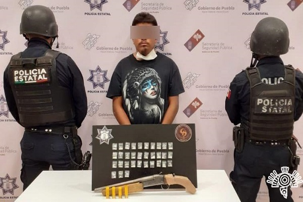 SSP Puebla detiene a “El Gato” por balear una patrulla en Tepexi de Rodríguez