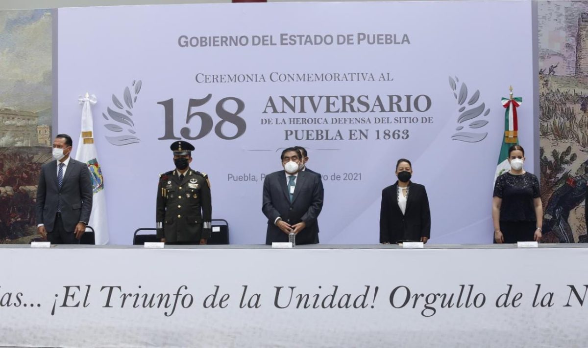 Realizan ceremonia por 158 aniversario de la Defensa del Sitio de Puebla