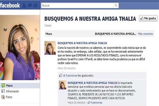 Redes sociales al servicio de los desaparecidos