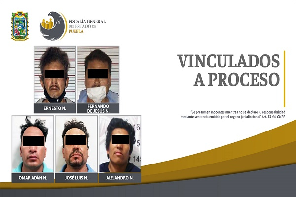 FGE Puebla vincula a proceso a cinco implicados en robos a comercios