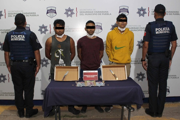 Asaltantes de gasolineras fueron capturados por la SSC Puebla