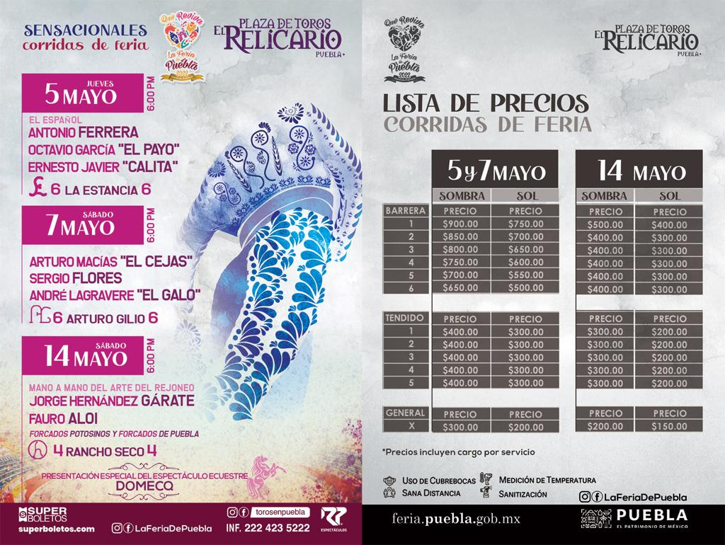 Regresan corridas de toros a Puebla: 5, 7 y 14 de mayo