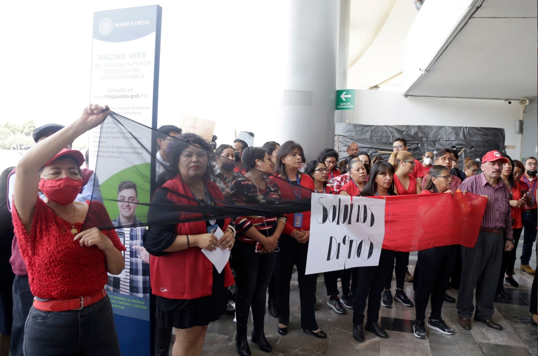 VIDEO/FOTOS: Paran labores en el Poder Judicial de Puebla