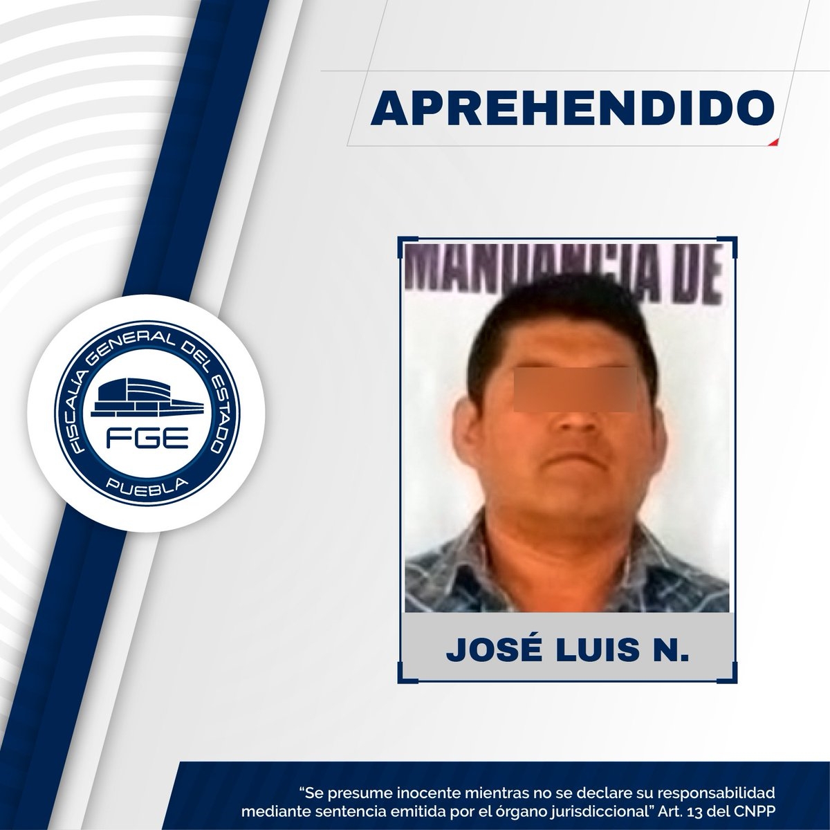Capturan a hombre que mató a su pareja embarazada en Tehuacán