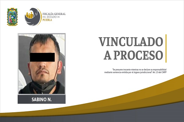 Implicado en el homicidio de un hombre es vinculado a proceso en Puebla