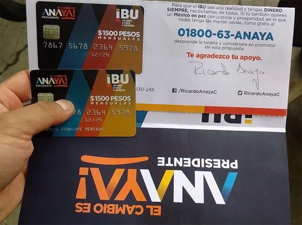 INE admite distribución de tarjetas de Anaya con 1500 pesos