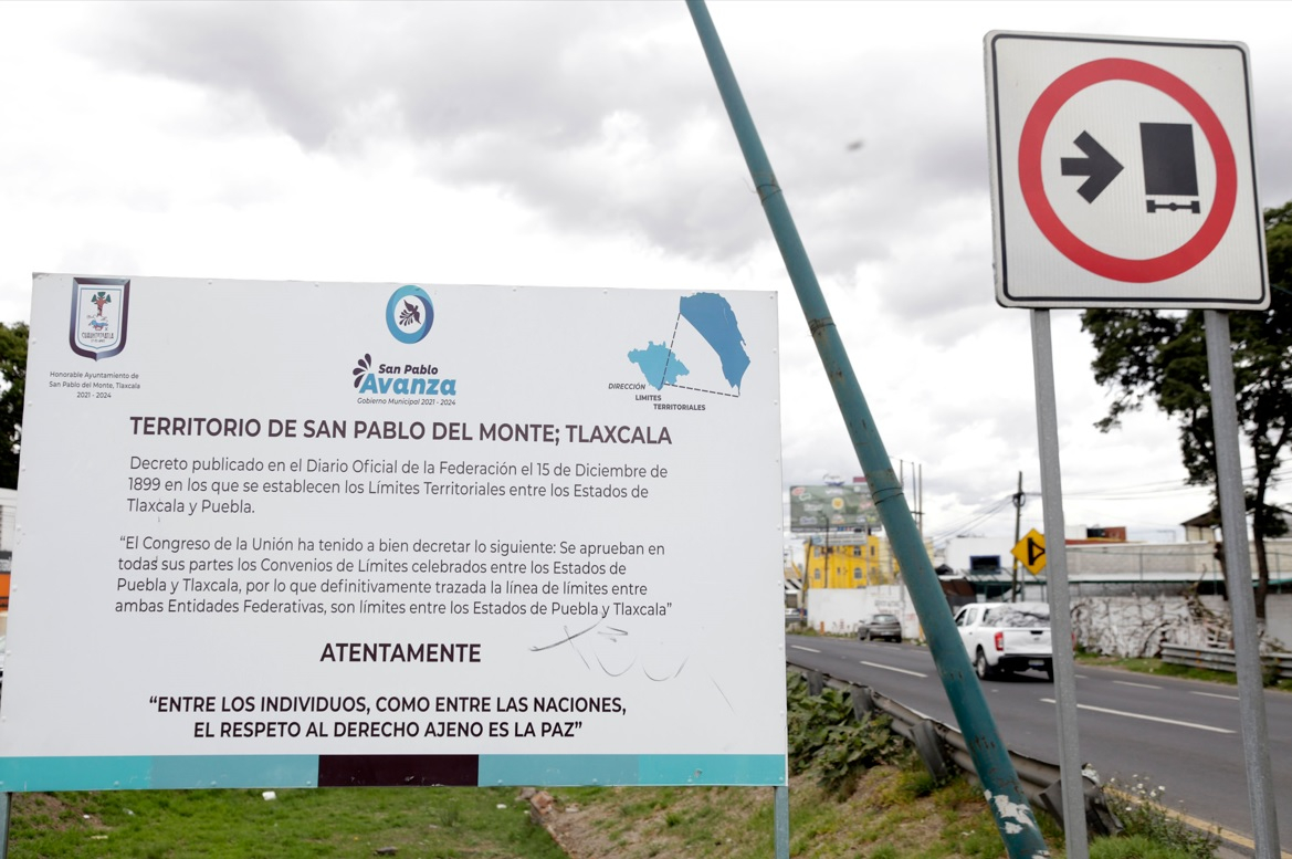 Con letreros y decreto de 1899, San Pablo del Monte pone sus “límites” territoriales