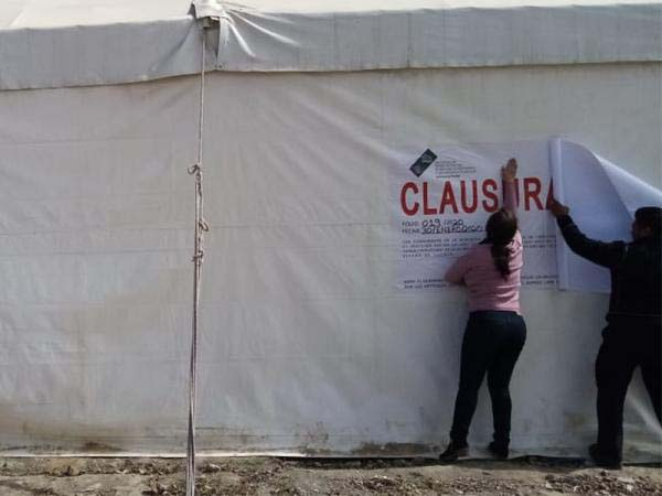 Clausuran obra de drenaje industrial por el que encarcelaron a Miguel López