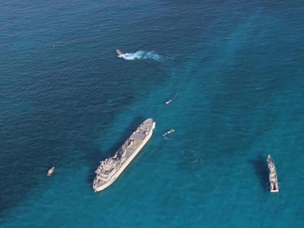 Así combate la Marina el sargazo en Quintana Roo