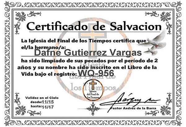 Iglesia ofrece certificados de “heterosexualidad” por 700 dólares