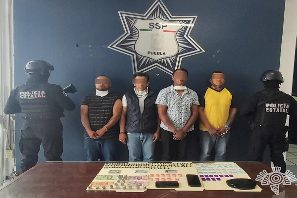 SSP Puebla capturó a integrantes de “La Mafia de Analco” con más de 150 dosis de droga