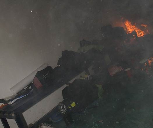 Aficionados de Linces de Tlaxcala incendiaron vestidor de Delfines de Coatzacoalcos