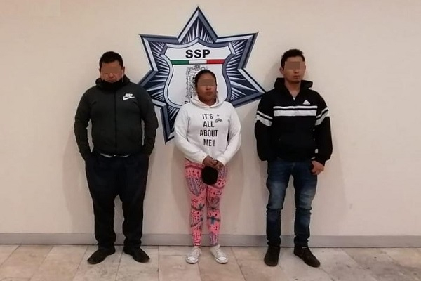 Trío narcomenudista fue capturado en Puebla; operaban para “El Pelón”