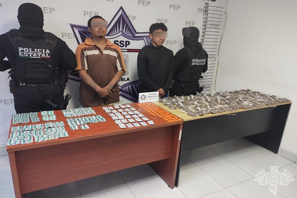 Localizan más de mil dosis de droga en “cachimba” de la autopista México-Puebla